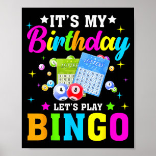 Bingo Det är min födelsedag Låt oss spela Bingo Vi Poster