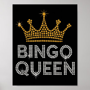 Bingo Drottning Bingo Spelare Spel Fest Roligt Kvi Poster