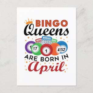 Bingo-drottningar föds i april vykort