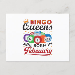 Bingo Drottningar Föds i Februari Vykort