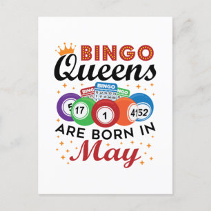 Bingo Drottningar Föds i Maj Vykort