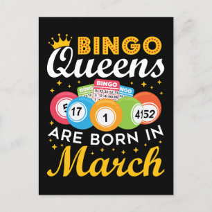 Bingo Drottningar Föds i Mars Vykort