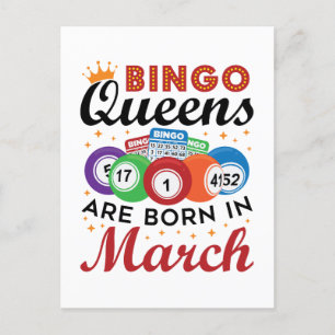 Bingo Drottningar Föds i Mars Vykort