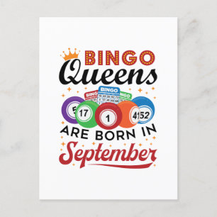 Bingo Drottningar Föds i September Vykort