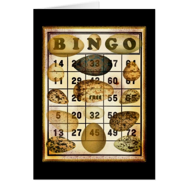 Bingo Egg Hälsningskort (Framsidan)