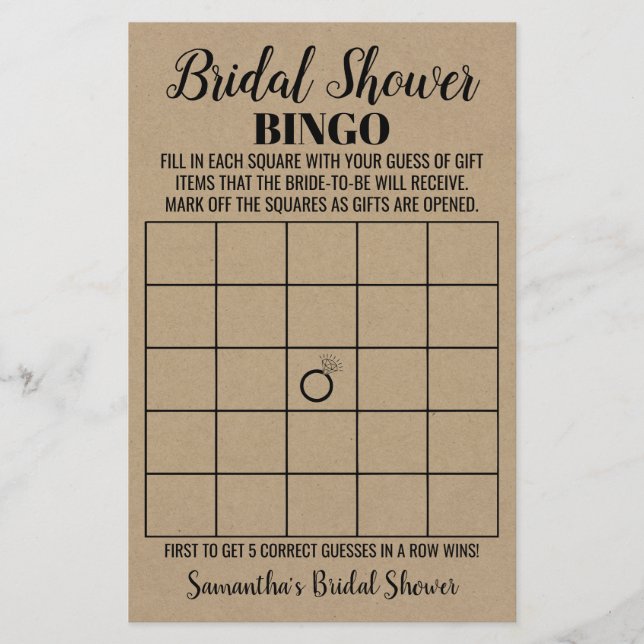 Bingo English spansk rustic Möhippa-spel (Framsida)