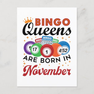 Bingo Födelsedag Kvinnor November Vykort