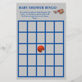 Bingo för babyfest med tema Pojkleksaker