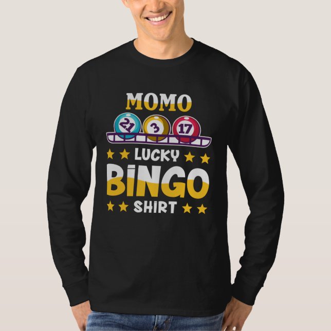 Bingo  For Momo  Lucky Bingo T Shirt (Framsida)