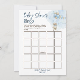 Bingo för nalle Bubblor Wait Baby Shower Bingo Inbjudningar