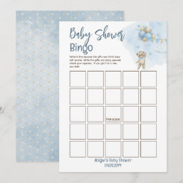 Bingo för nalle Bubblor Wait Baby Shower Bingo Inbjudningar