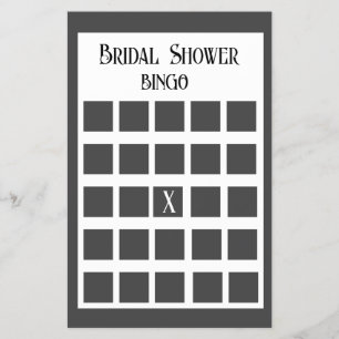 Bingo för svartvit minimal Möhippa Flygblad
