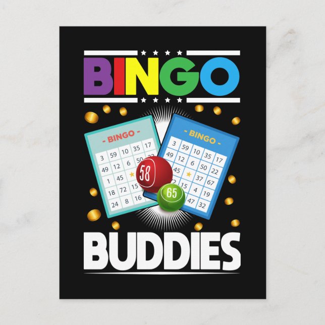 Bingo Friends Manar Women Funny Bingo Player Vykort (Framsida)