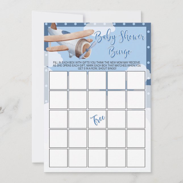 Bingo Game Blue Boy Inbjudningar (Framsida)