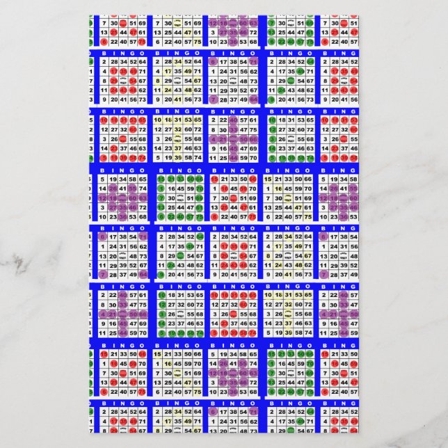 Bingo Game Mönster Large (Framsida)