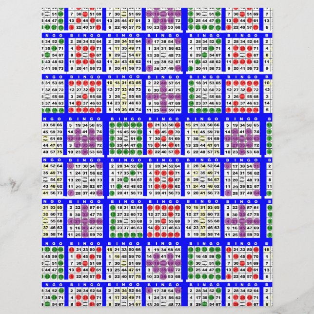 Bingo Game Mönster Large (Framsida)