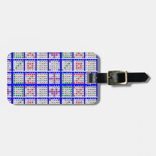 Bingo Game Mönster Large Grid Bagagebricka (Horisontell Framsida)