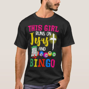 Bingo Girl Springa på Jesus och Bingo T Shirt