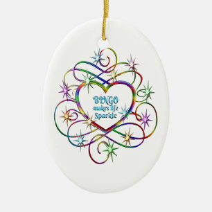Bingo gör livet till Gnistra Julgransprydnad Keramik
