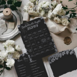 Bingo Gothic Black Blommigt Bachelorette Party Gam