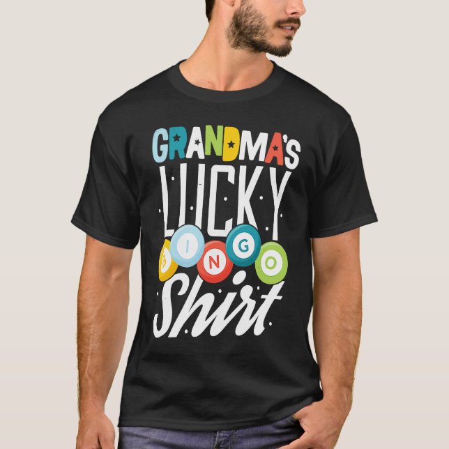 Bingo Grandma  Bingo Player Nana Mimi Lucky Hobby T Shirt (Framsida)
