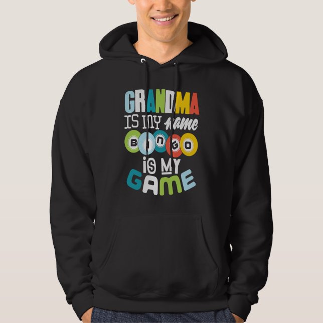 Bingo Grandma  Lucky Grandmother Nana Mimi Women Hoodie (Framsida)