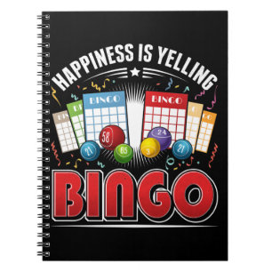 Bingo Happiness Manar Women Funny Bingo Player Anteckningsbok