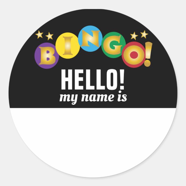 Bingo Hello Namn Märke (Framsida)