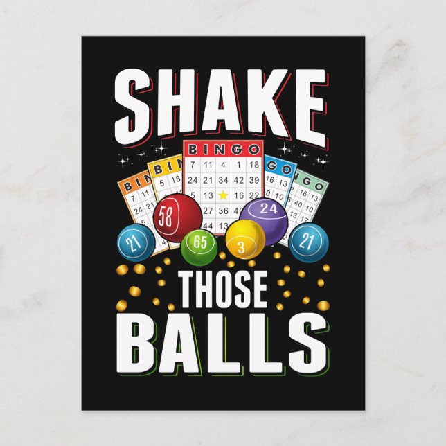 Bingo Humor Manar Women Funny Bingo Player Vykort (Framsida)