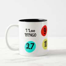 BINGO I Kärlek Bingo Mugg Roligt Färgstark