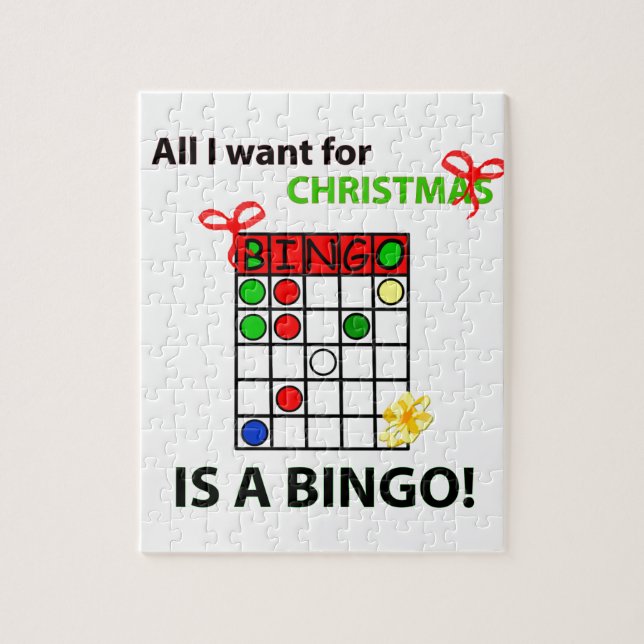 BINGO Jag vill ha en bingo till jul Pussel (Vertikal)
