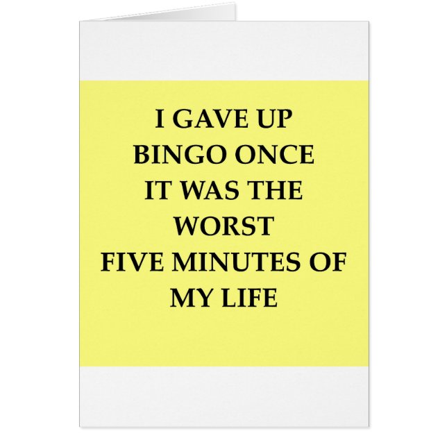 BINGO.jpg Hälsningskort (Framsidan)