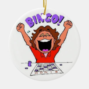 Bingo Julgransprydnad Keramik
