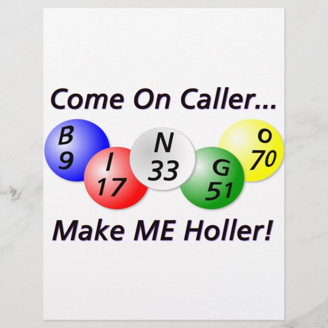Bingo! Kom på Caller, gör mig till Holler! (Framsida)