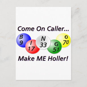Bingo! Kom på Caller, gör mig till Holler! Vykort