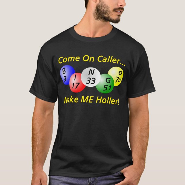 Bingo - kom på Caller Tee Shirt (Framsida)