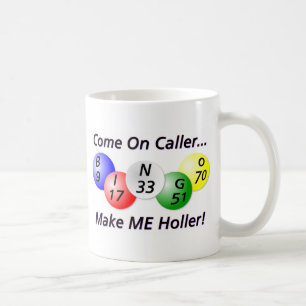 Bingo! Komen på Caller, gör MIG hojta! Kaffemugg