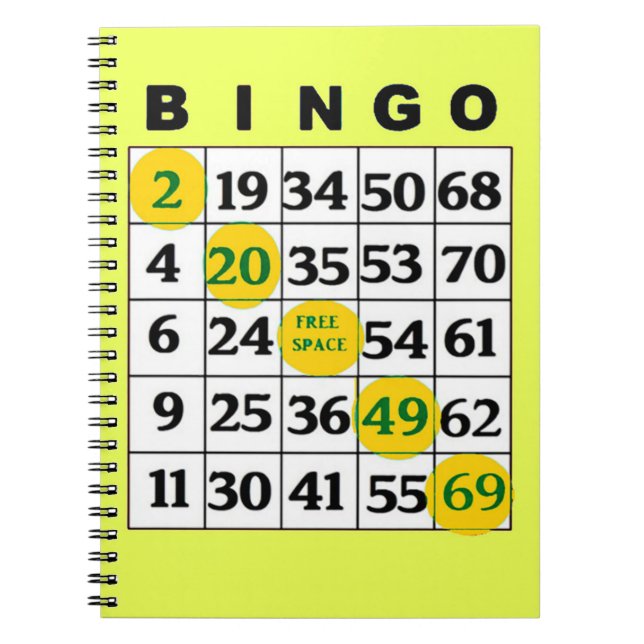 BINGO-kort Anteckningsbok (Framsidan)