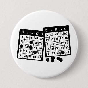Bingo-kort chip-spelkonstillustration knapp