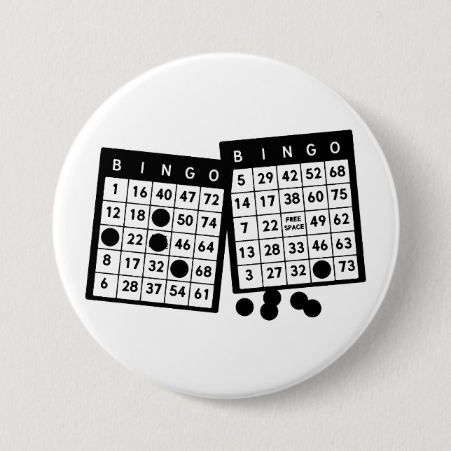 Bingo-kort chip-spelkonstillustration knapp (Framsida)
