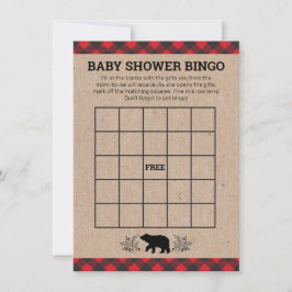 Bingo-kort för babybabyskor i Lumberjack Bear Kraf Tack Kort