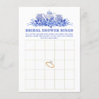 Bingo-kort för Möhippa av blå Blommigt