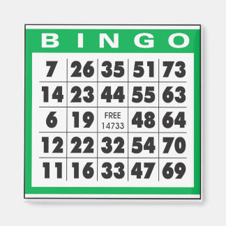 Bingo-kort Magnet