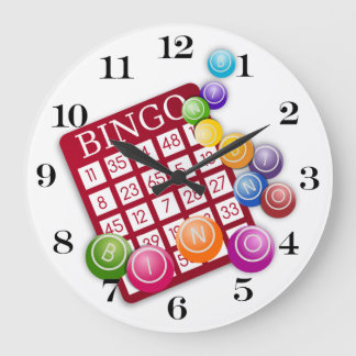 BINGO-kort med BINGO Bollar Stor Klocka