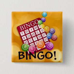 Bingo! Kort och färglös chip Knapp