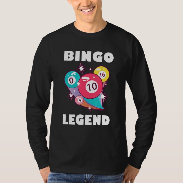Bingo Legend Game Gambling Lucky Bingo Player Bing T Shirt (Framsida)