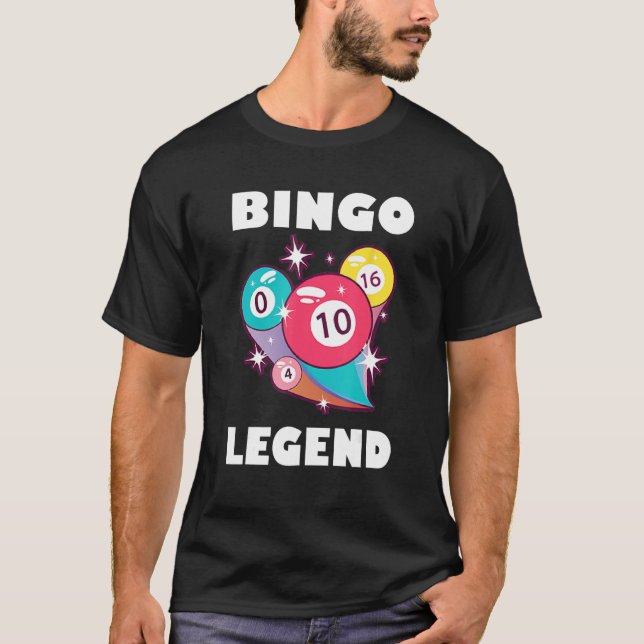 Bingo Legend Game Gambling Lucky Bingo Player Bing T Shirt (Framsida)