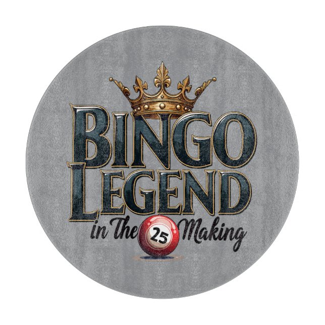 Bingo Legend Kronad i Guld Retro Typografi (Framsidan)