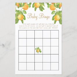 Bingo Little Cutie Citrus Baby Shower Game