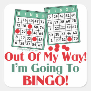 Bingo Lönsam Fyrkantigt Klistermärke